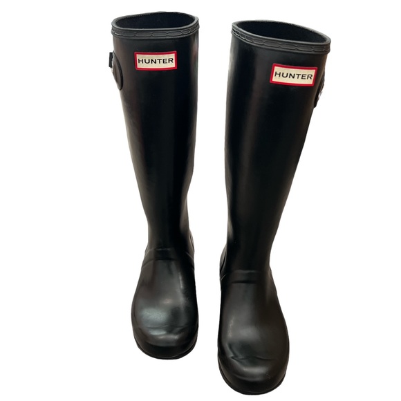 Hunter Shoes Hunter Womens Original Tour Rain Boots Black Sz 7